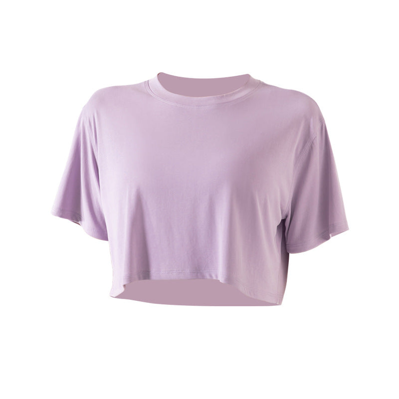 Femboy crop top fig purple modal oversized crop training top
