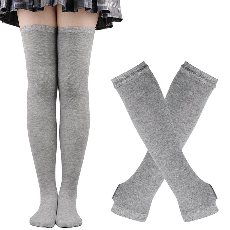 Femboy Thigh High Socks Set (Solid/Striped)
