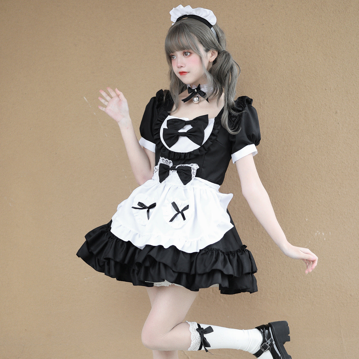 Femboy Pink Maid Cosplay Dress