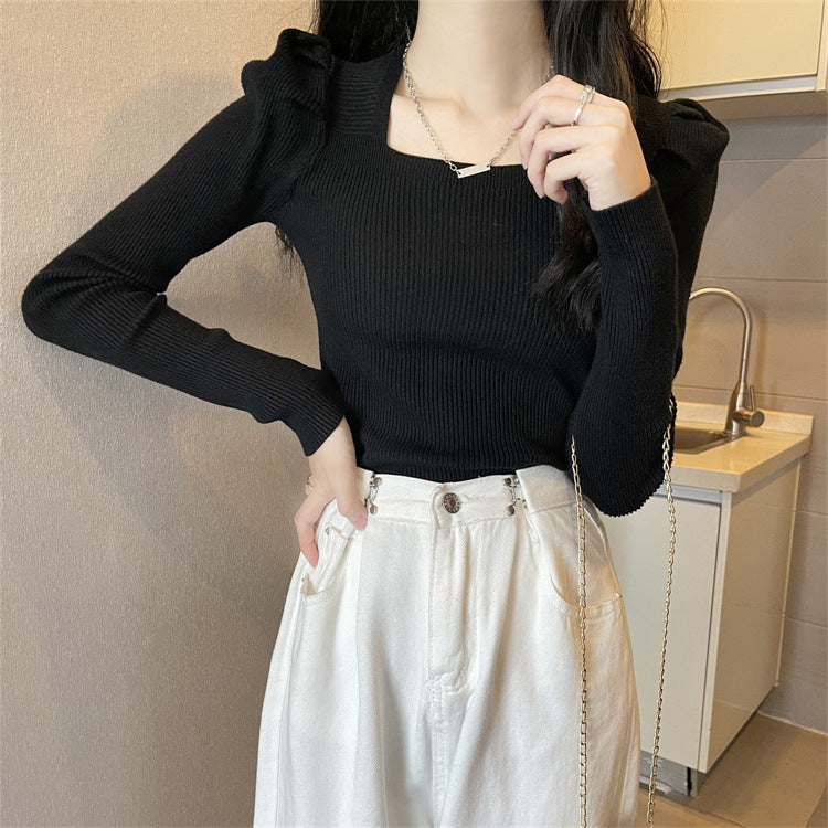 Puff Sleeve Knit Sweater