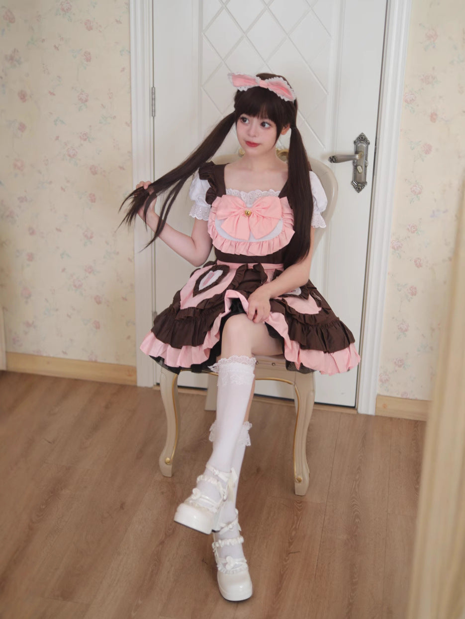 Femboy Kawaii Pink Maid Cosplay Dress