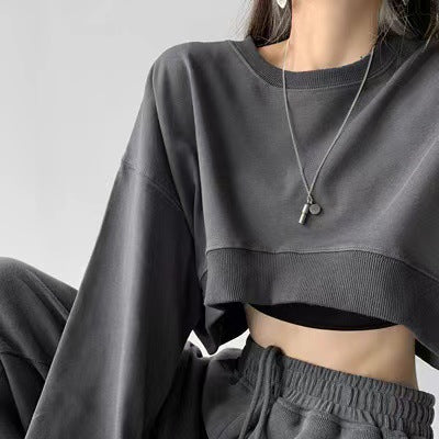 Chic Femboy Crop Sweatshirt